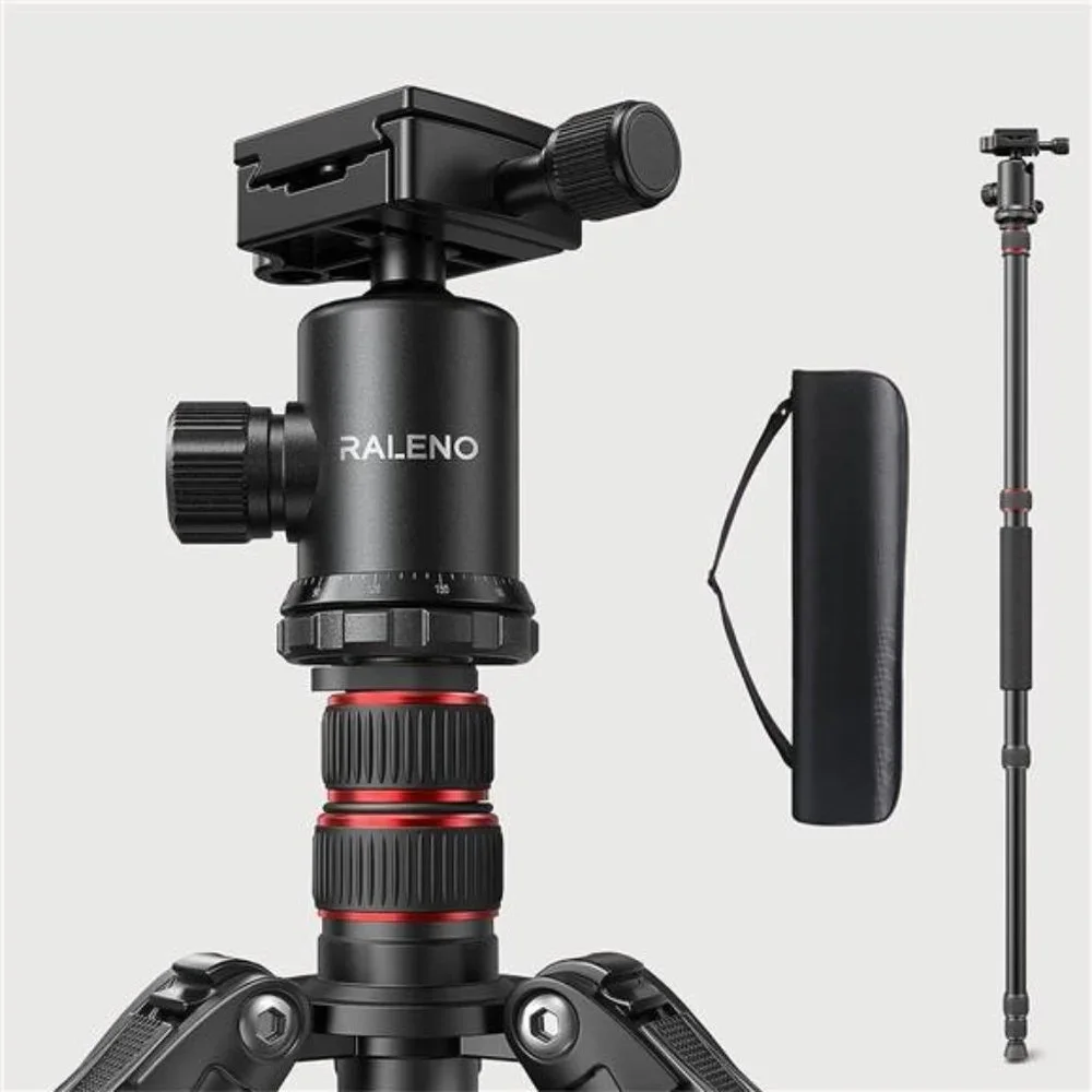 78-Inch Camera Tripod with 360° Ball Head - Aluminum (20lbs Load, Includes Bag)